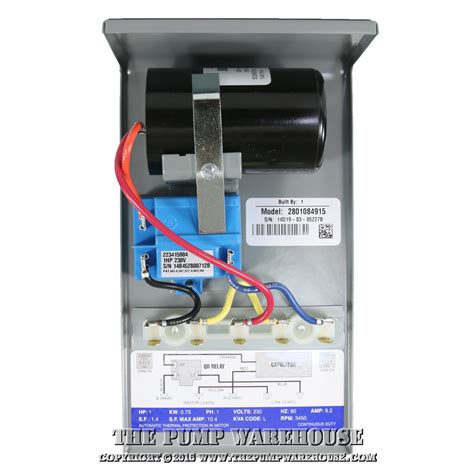 franklin electric control box start capacitor 1hp|franklin electric submersible motor control.